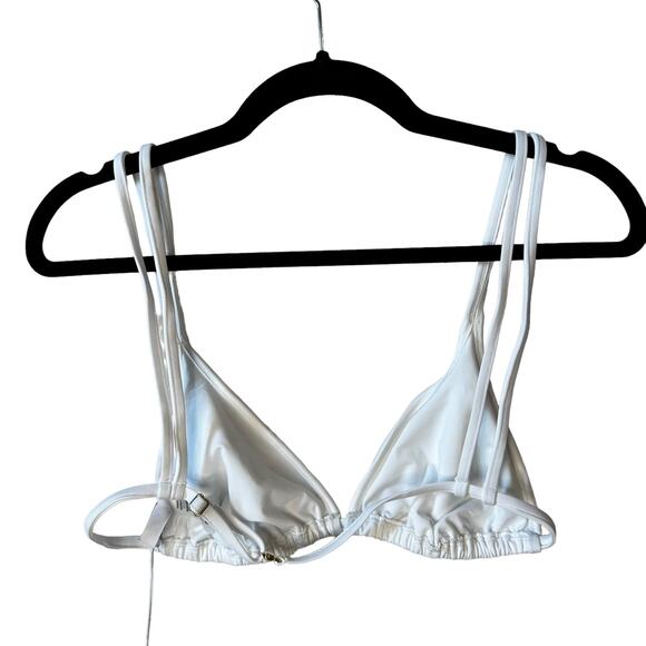 NWT Andie Swim x Demi Moore The Cannes Bikini Top White XL Beach Pool Resort - Picture 4 of 8